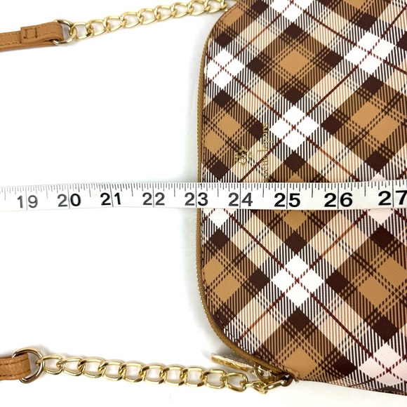Nanette Lepore Crossbody Bag Plaid Faux Leather Handbag Purse Brand New - Picture 13 of 13
